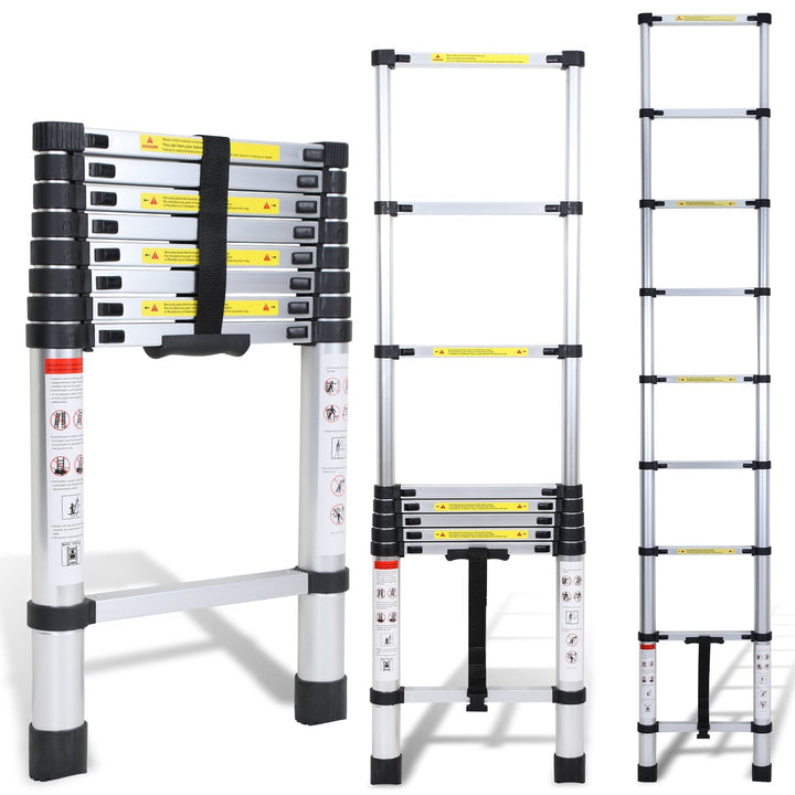 Telescopic Ladder Aluminum Load capacity up to 150kg 2.6m-5m | Stornfield