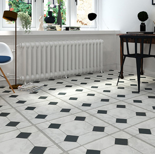 Stornfield | Smooth PVC Floor Covering Peel and Stick Waterproof Square Vinyl Flooring