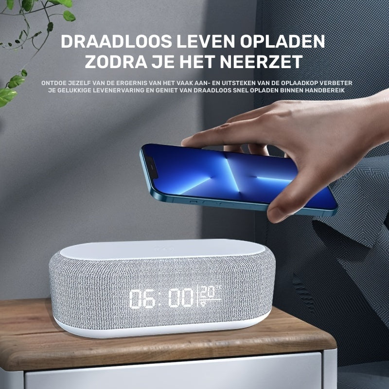 Wireless Charging Station | With Alarm Clock and Temperature Display | Stornfield