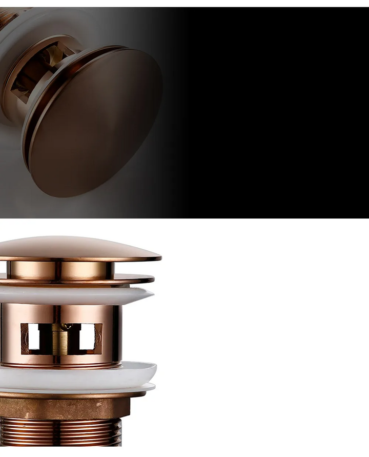 Bagnolux Rose Gold Sink Drain Valve Stornfield