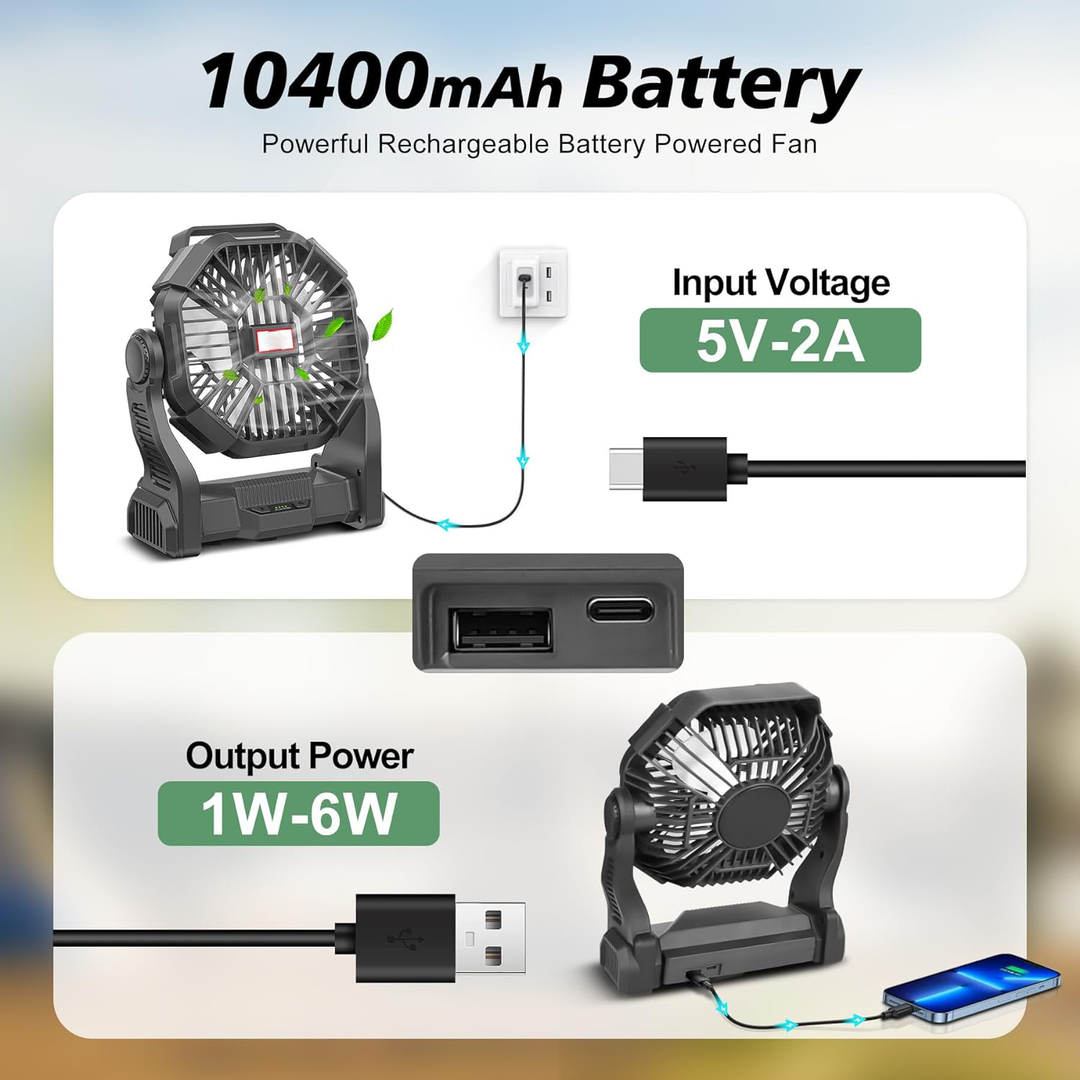Portable Rechargeable Camping Fan | Stornfield