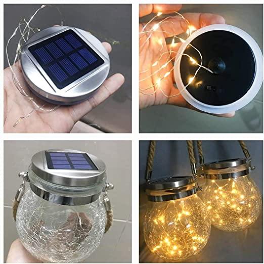 Solar Mason Jar Lamp - Lunara | Stornfield