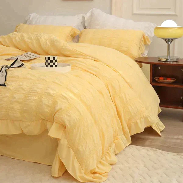 Icy Seersucker Summer Cool Quilt Lace 4-piece Set | Stornfield