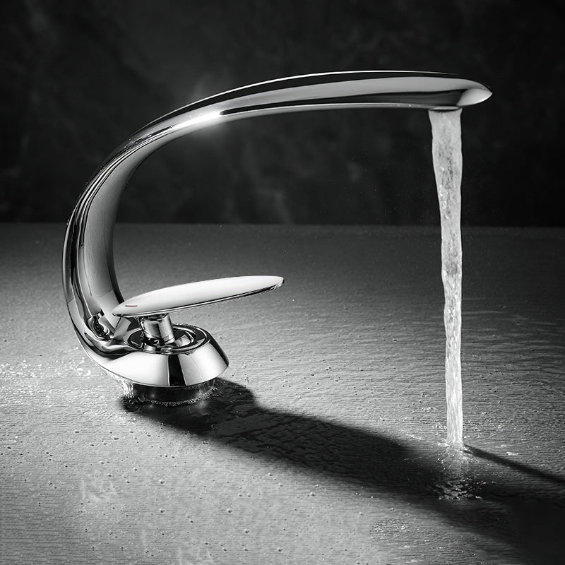 Stornfield | Single Handle Waterfall Bathroom Basin Faucet in Brass