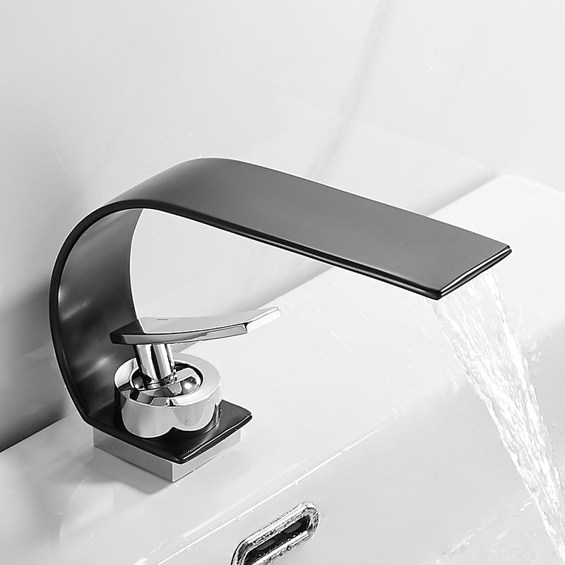Stornfield | Single Handle Waterfall Bathroom Basin Faucet in Brass