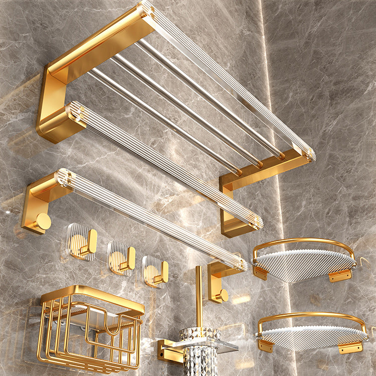 Stornfield | Modern Gold Bathroom Accessories Single Item or Set with Bath Caddy