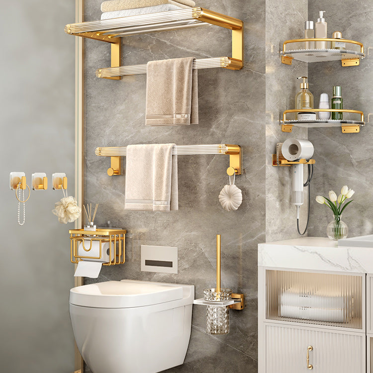Stornfield | Modern Gold Bathroom Accessories Single Item or Set with Bath Caddy