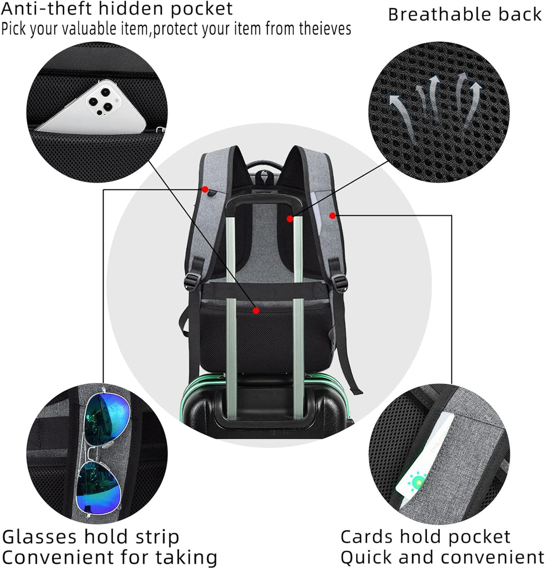 Water-Resistant Travel Laptop Backpack with USB Port & Organised Storage | Stornfield