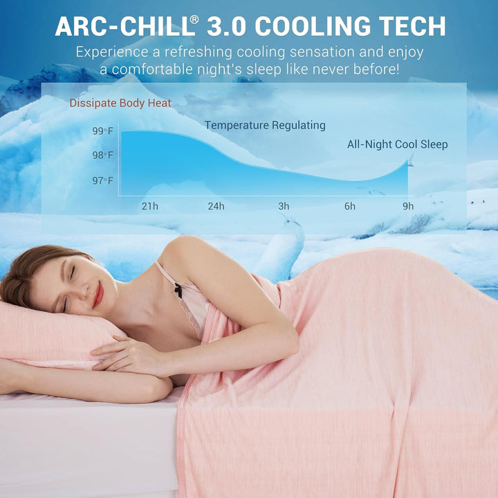 Light Pink Cooling Blanket –  3.0, Q-Max>0.5, Multi-Size Options | Stornfield