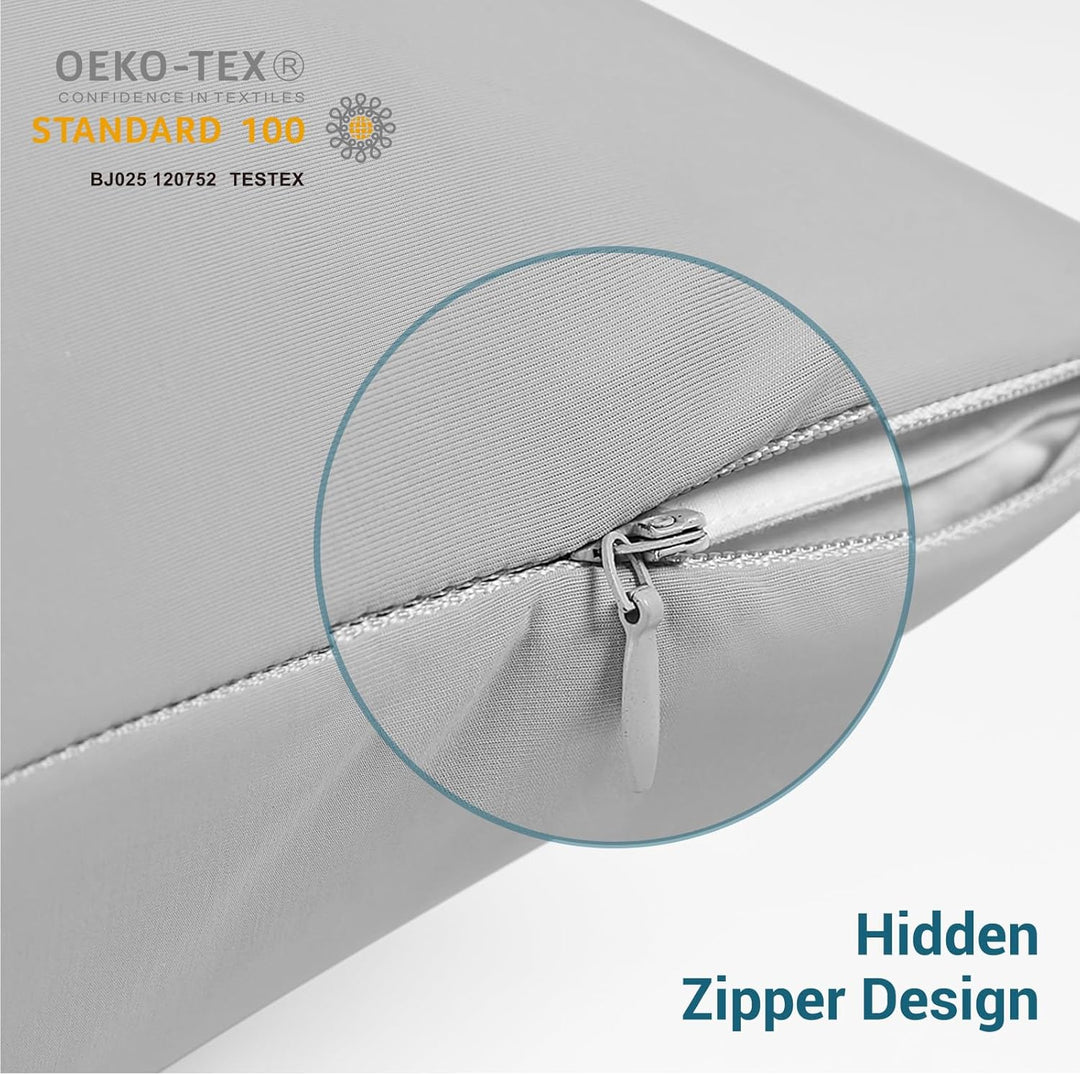2-Pack Cooling Pillowcases – Q-Max >0.5 , Anti-Static, Hidden Zipper,, Color Gray | Stornfield