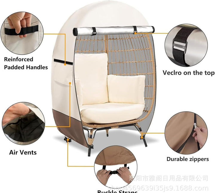 Stornfield | Waterproof Egg Chair Cover with Double Zipper – Solara