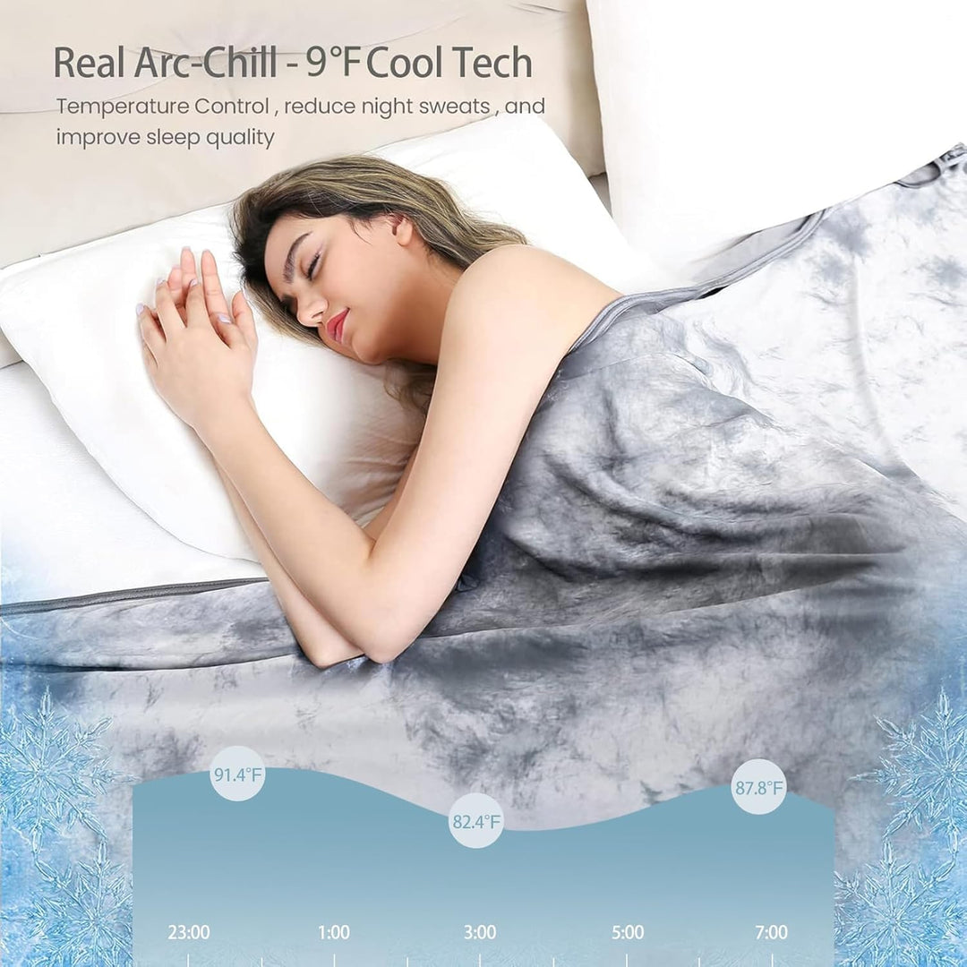 Tie-Dye Cooling Blanket – Q-Max > 0.5, Double-Sided & Stylish Color Gray | Stornfield