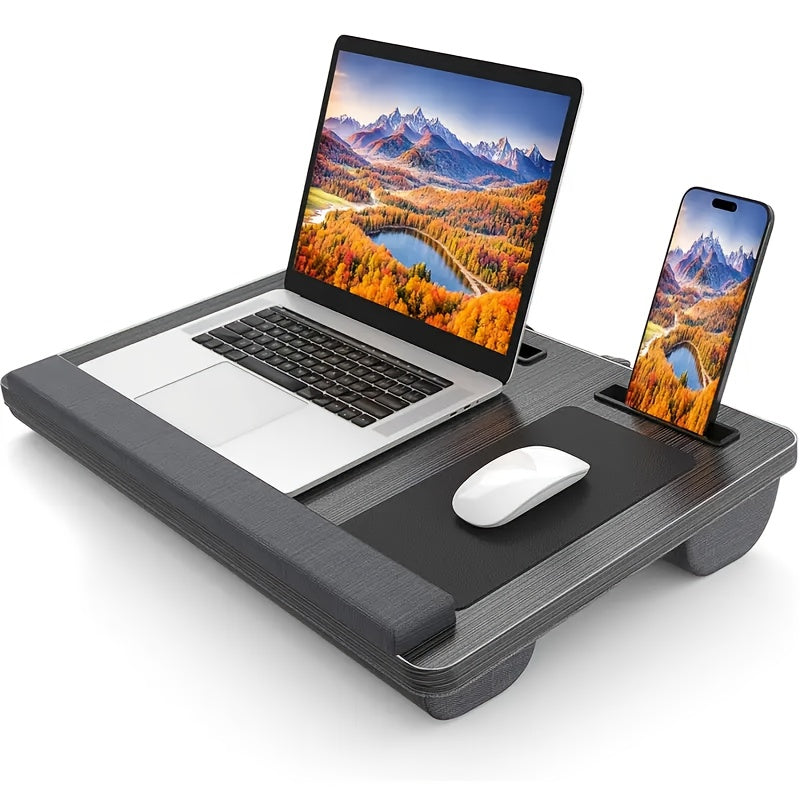 Ergonomic laptop stand with wrist support and device slots | Stornfield