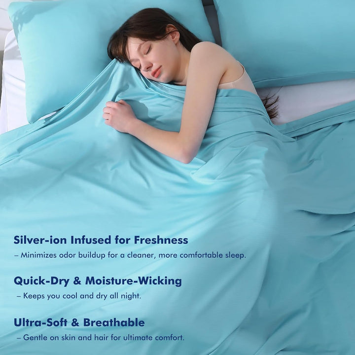 Blue Cooling Blanket –Silver Ion Freshness,  3.0, Lightweight for Hot Sleepers | Stornfield