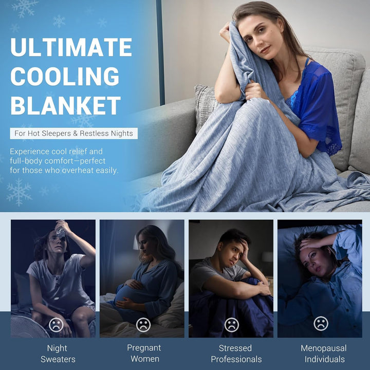 Blue Cooling Blanket –  3.0, Q-Max>0.5, Multi-Size Options | Stornfield