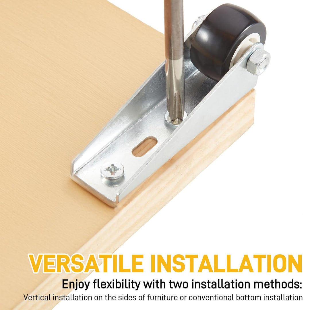 Low-Profile Side-Mount Caster Wheels for Furniture Stornfield