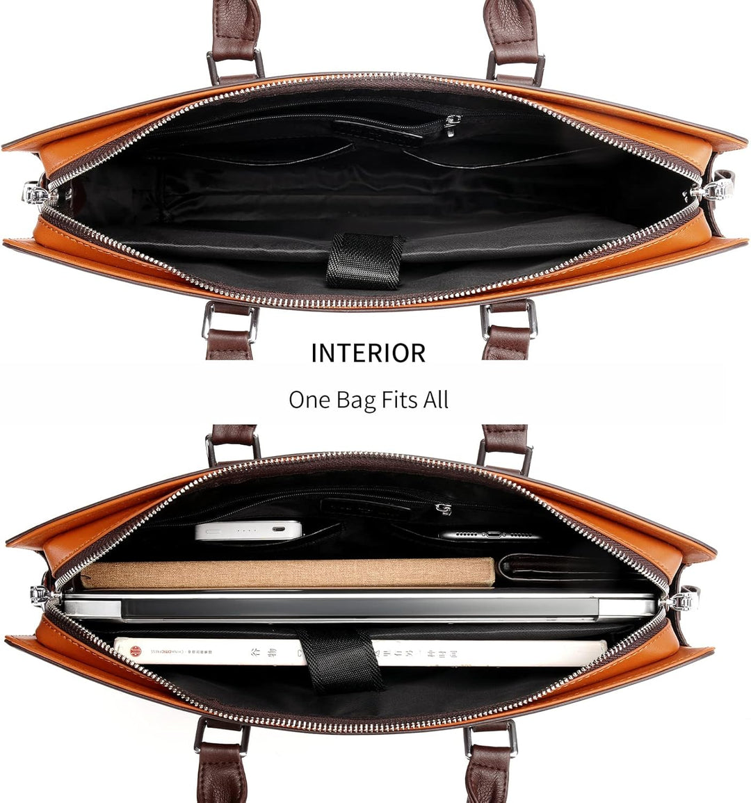 Genuine Leather Multi-Compartment Business Briefcase for Professionals | Stornfield