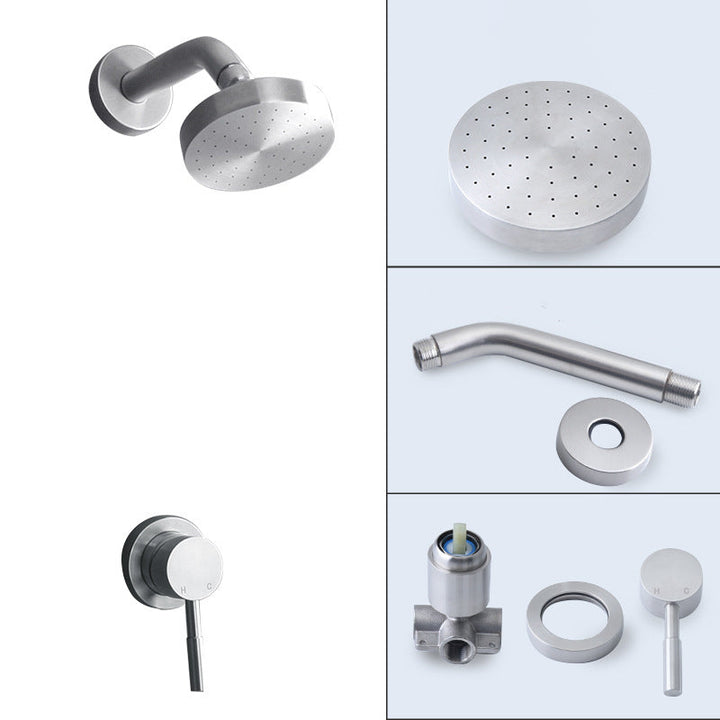 Stornfield | Douche en acier inoxydable combinaison douche ronde tête de douche fixe avec bras de douche