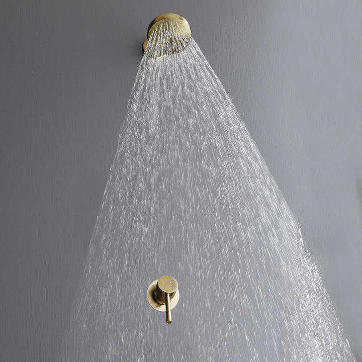 Stornfield | Douche en acier inoxydable combinaison douche ronde tête de douche fixe avec bras de douche