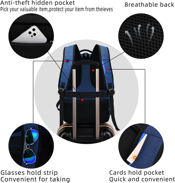 Water-Resistant Travel Laptop Backpack with USB Port & Organised Storage | Stornfield