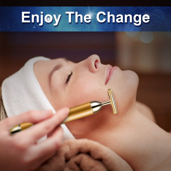 Facial T-Bar Gold Massager | Stornfield