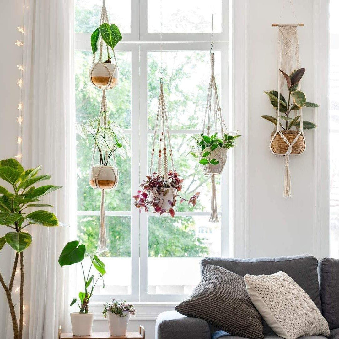 Stornfield | Handmade Boho Macrame Plant Hanger Set of 4