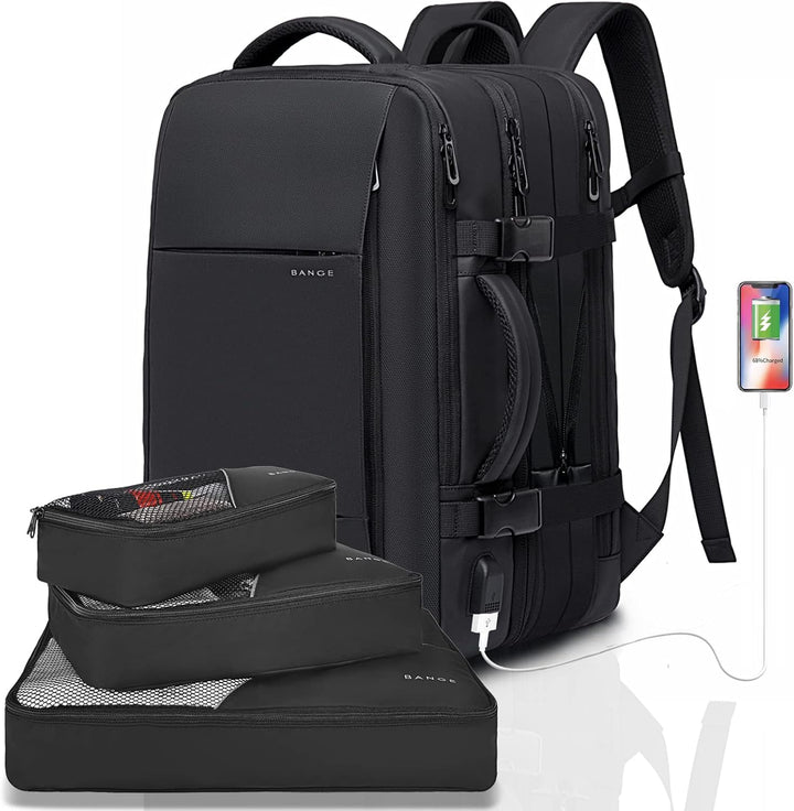 Expandable 26–45L Waterproof Travel Backpack with Laptop Sleeve & Duffle Carry | Stornfield