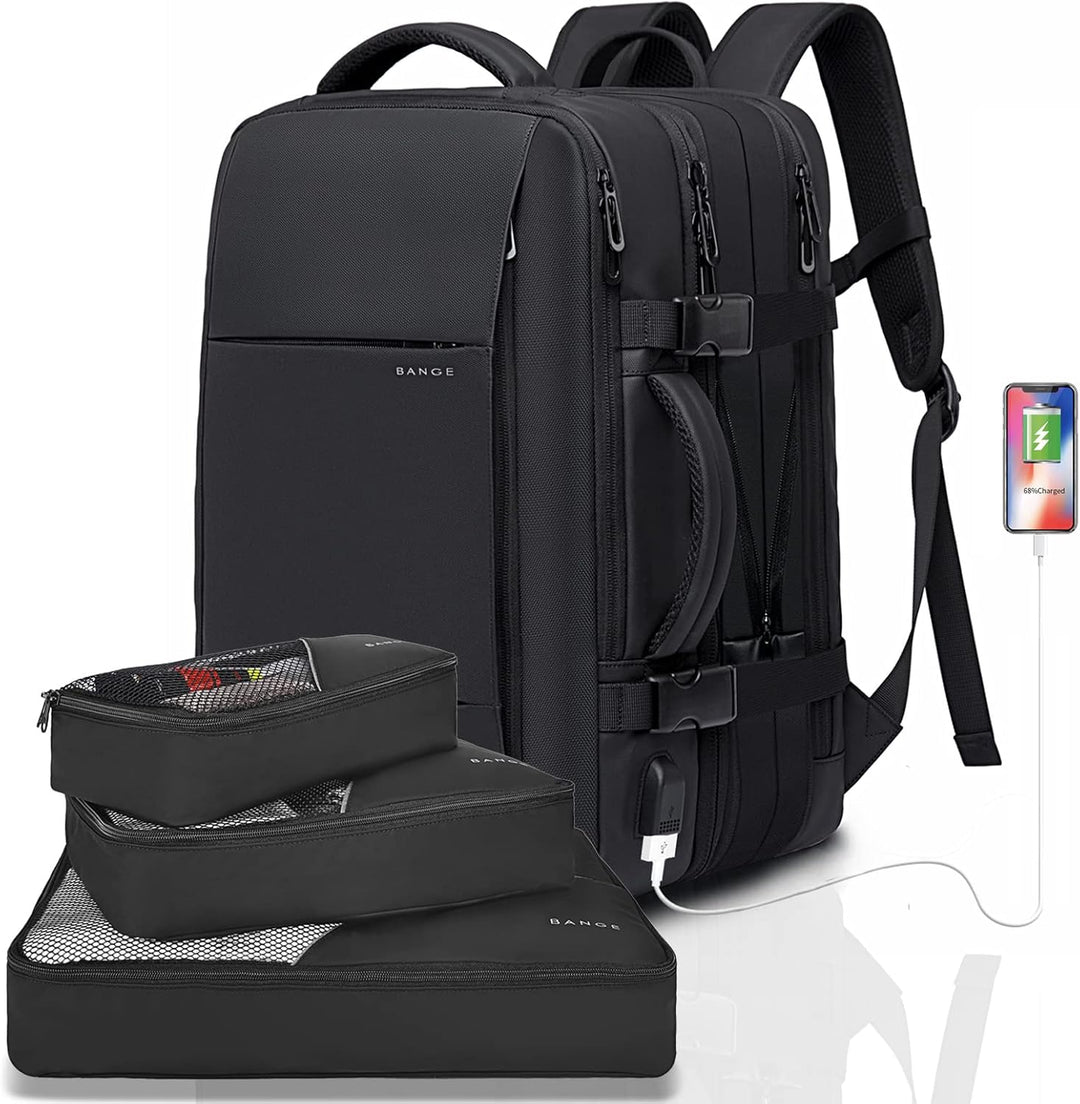 Expandable 26–45L Waterproof Travel Backpack with Laptop Sleeve & Duffle Carry | Stornfield