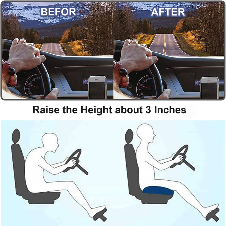 Car Cushion Height Increase – Ergonomic Seat Booster Cushion with Memory Foam | Stornfield