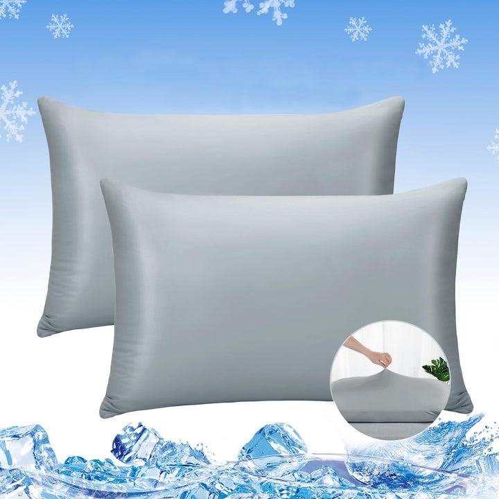 2-Pack Premium Silky Super Cooling Dark Gray Pillowcases –  Extreme Q-Max 0.5 | Stornfield