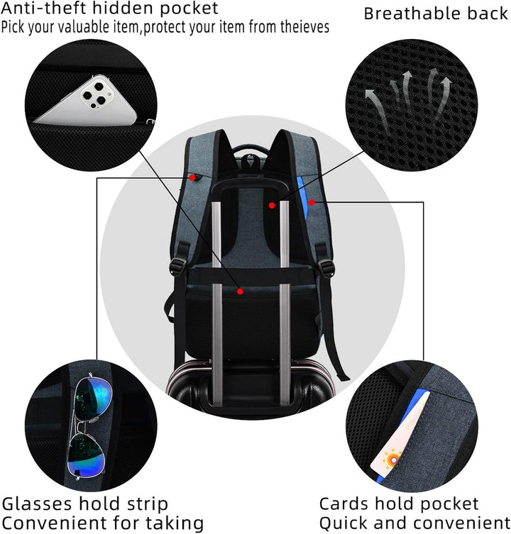 Water-Resistant Travel Laptop Backpack with USB Port & Organised Storage | Stornfield