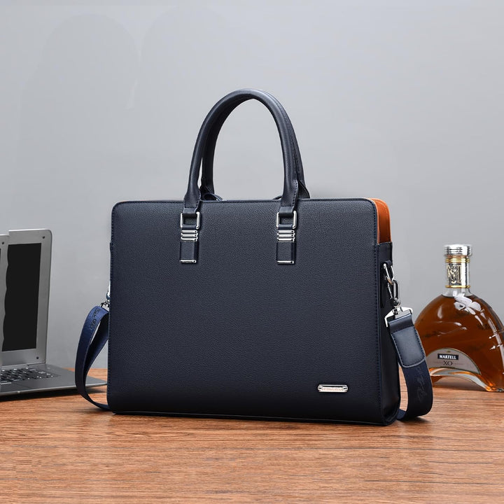 Genuine Leather Multi-Compartment Business Briefcase for Professionals | Stornfield