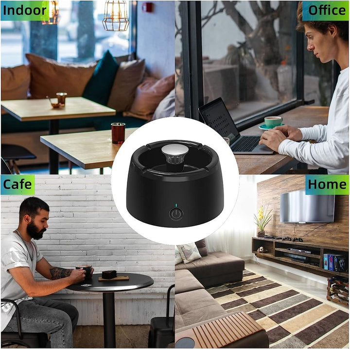 Stornfield | Odorless and smokeless ashtray - Portable smoke sensor with perfume filter