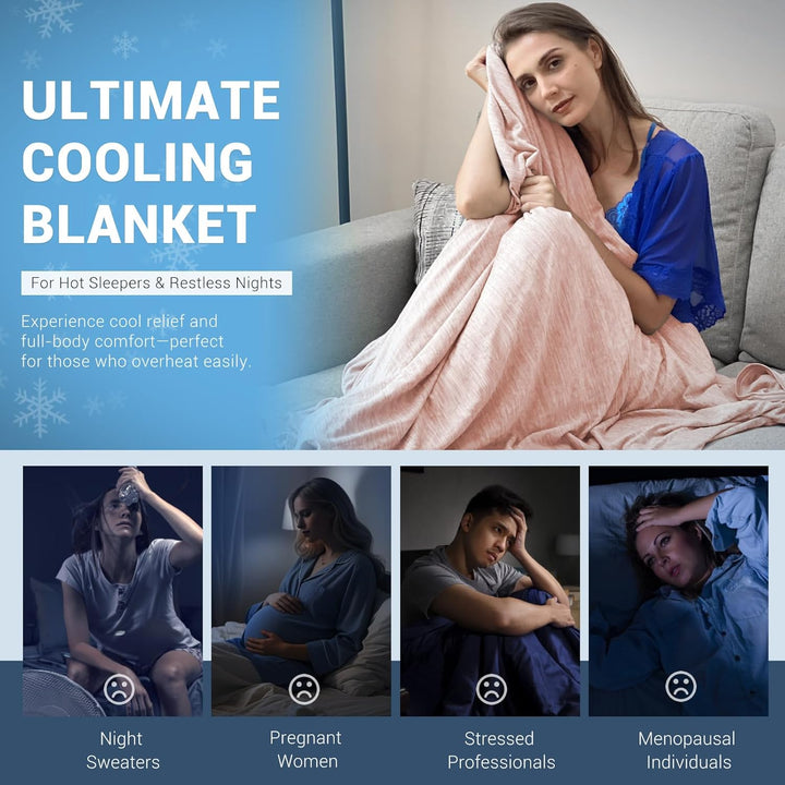Light Pink Cooling Blanket –  3.0, Q-Max>0.5, Multi-Size Options | Stornfield