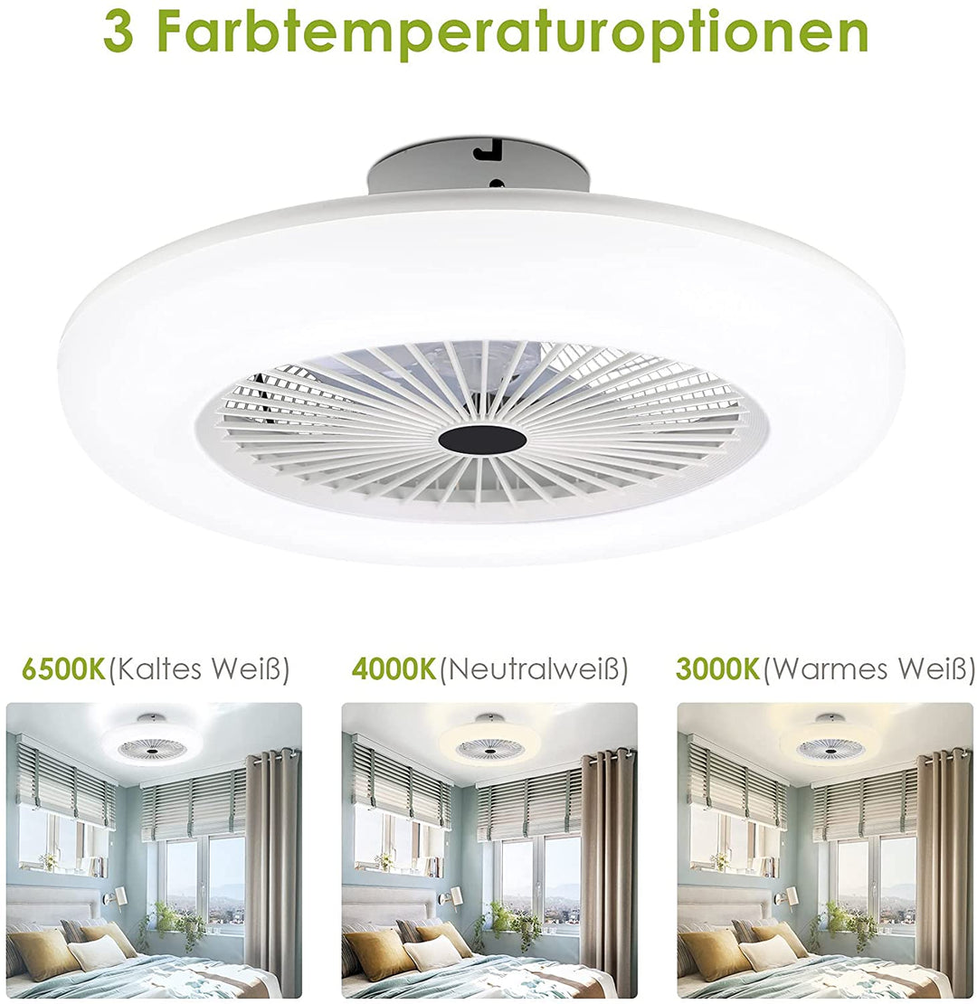 Ceiling fan with lighting 80W with remote control | Stornfield