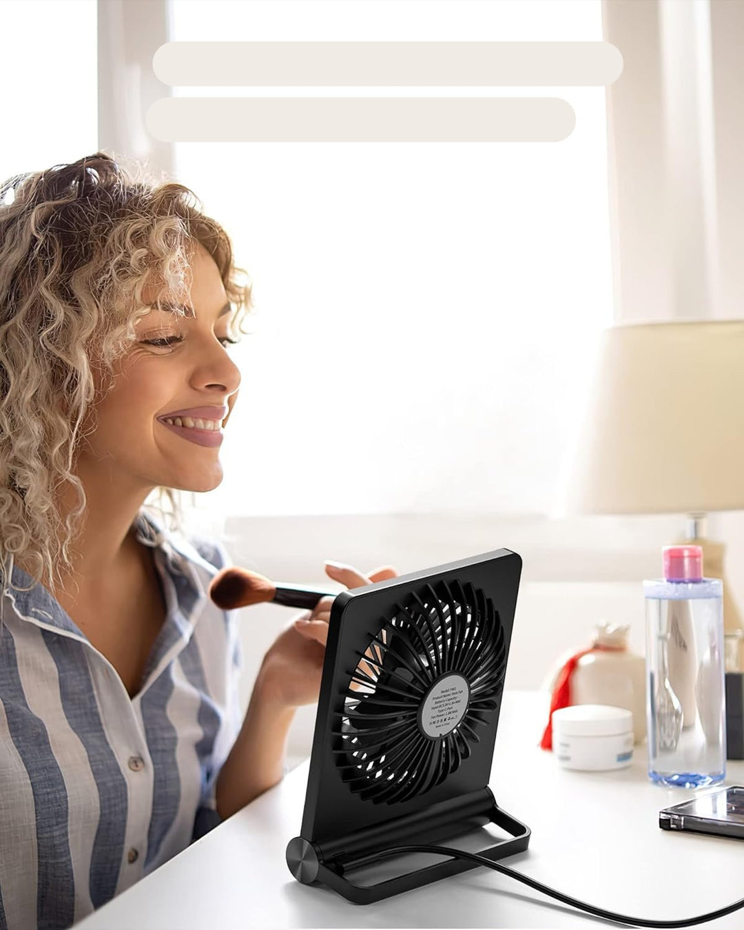 Ultra-quiet table fan with adjustable angle | Stornfield