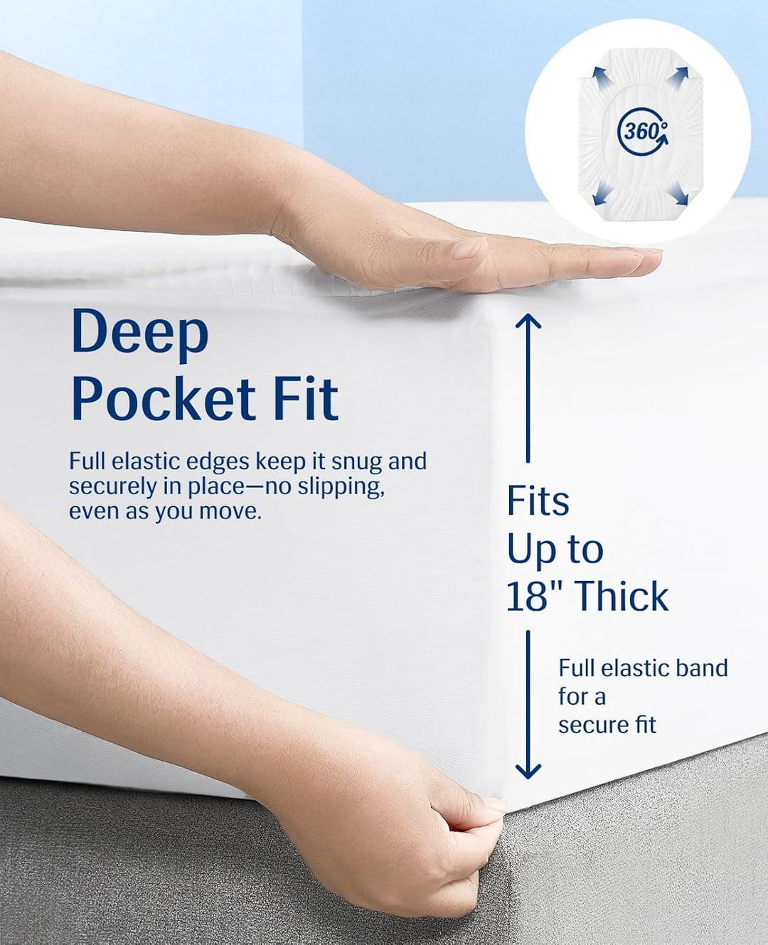 Cooling Mattress Pad King, Upgraded  3.0 + PCM Cooling Washable Mattress Protector for Hot Sleepers, White | Stornfield