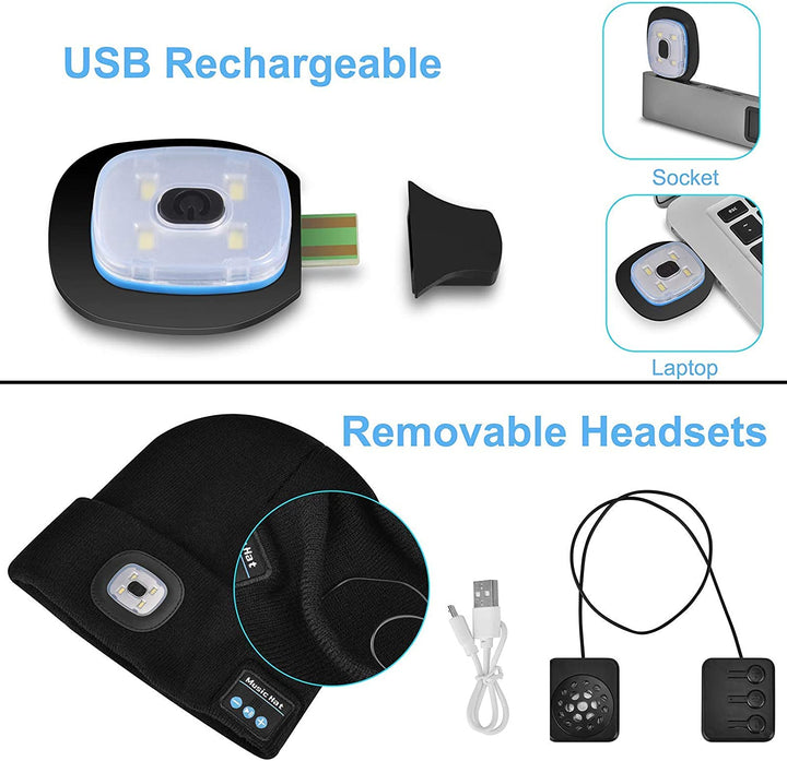 Stornfield | Bonnet Bluetooth Lumineux Casque Sans Fil