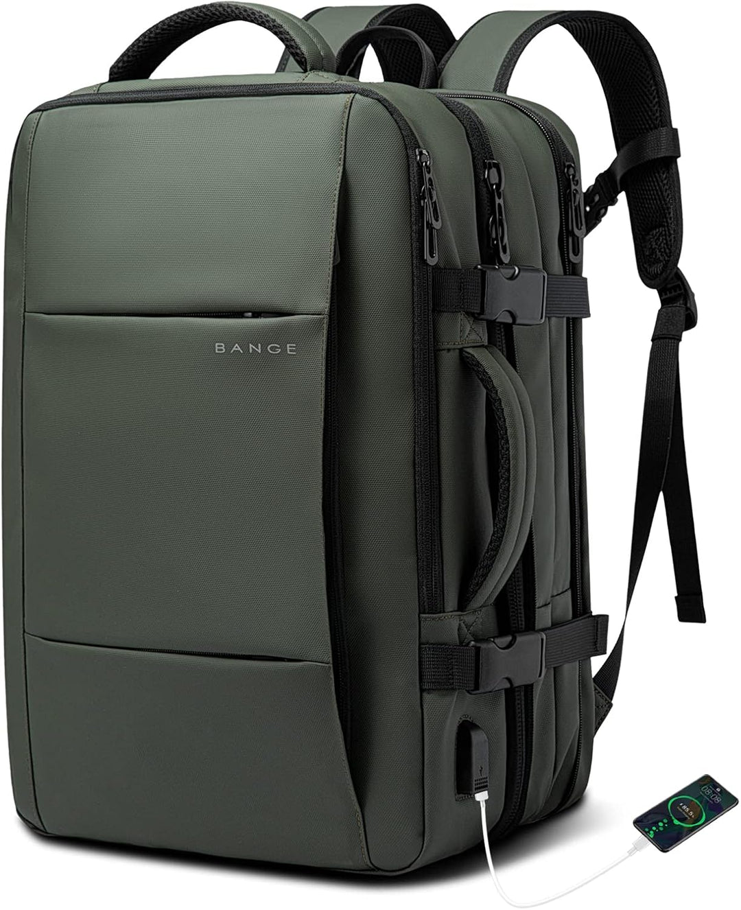 Expandable 26–45L Waterproof Travel Backpack with Laptop Sleeve & Duffle Carry | Stornfield