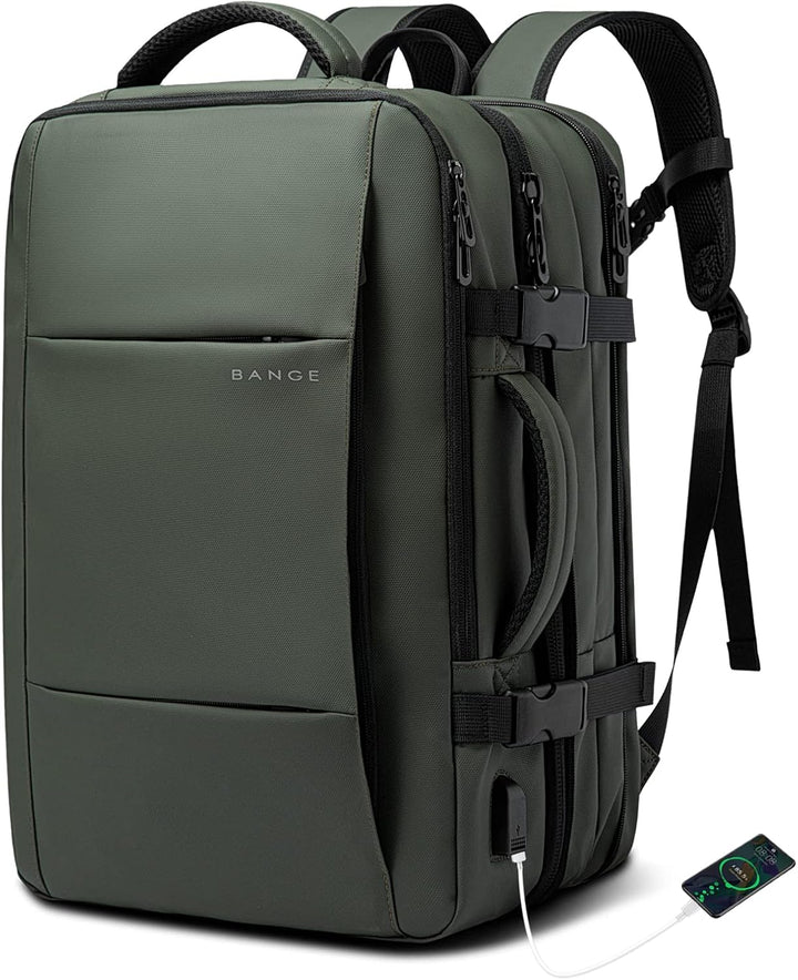 Expandable 26–45L Waterproof Travel Backpack with Laptop Sleeve & Duffle Carry | Stornfield