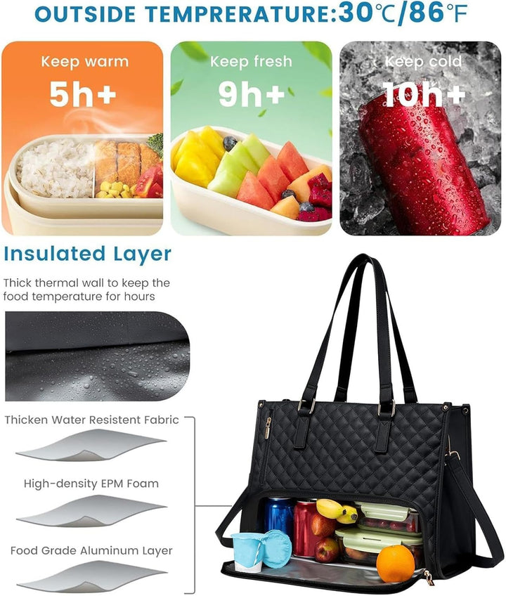2-in-1 Insulated Lunch & Laptop Tote for Work & Travel | Stornfield