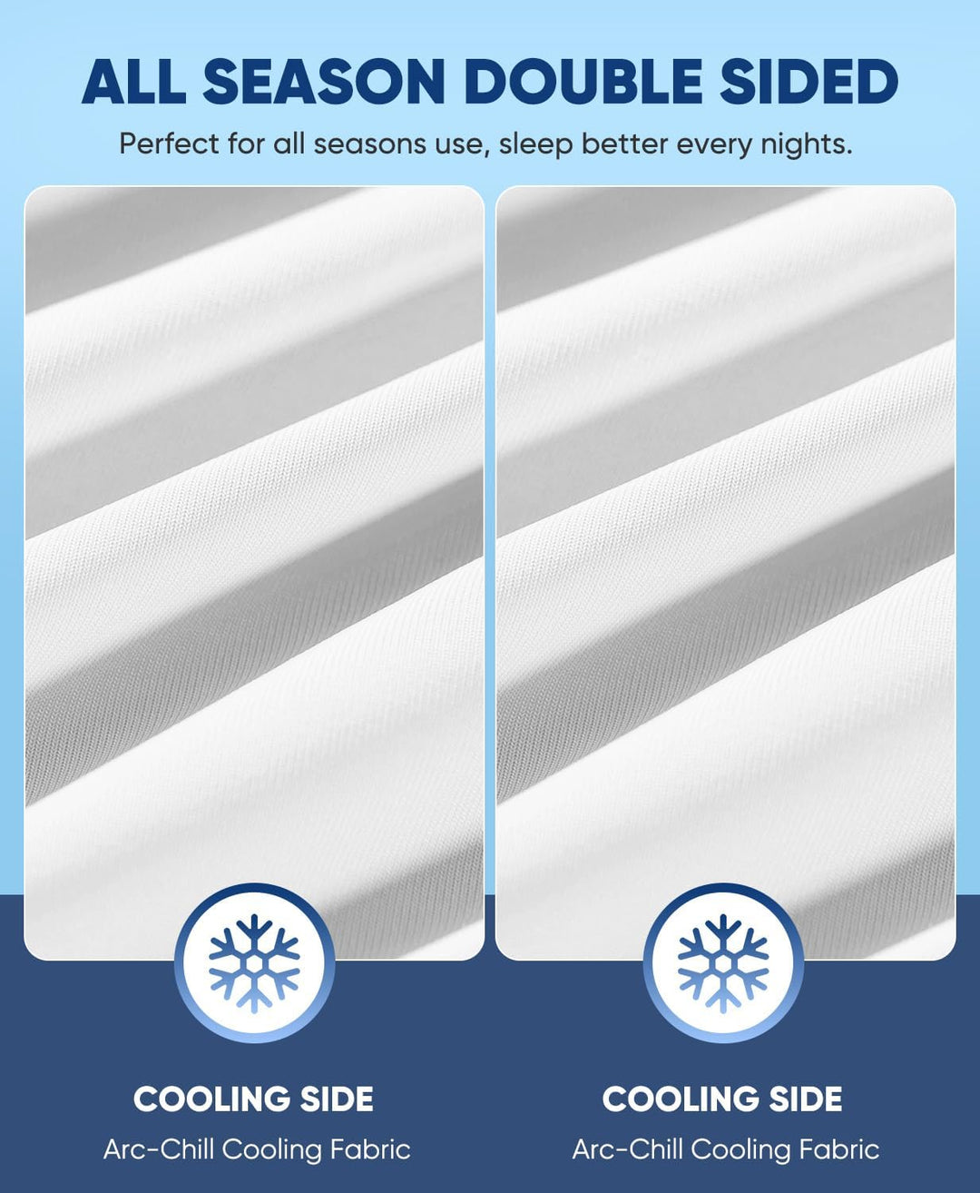 2-Pack Premium Silky Super Cooling White Pillowcases –  Extreme Q-Max 0.5 | Stornfield