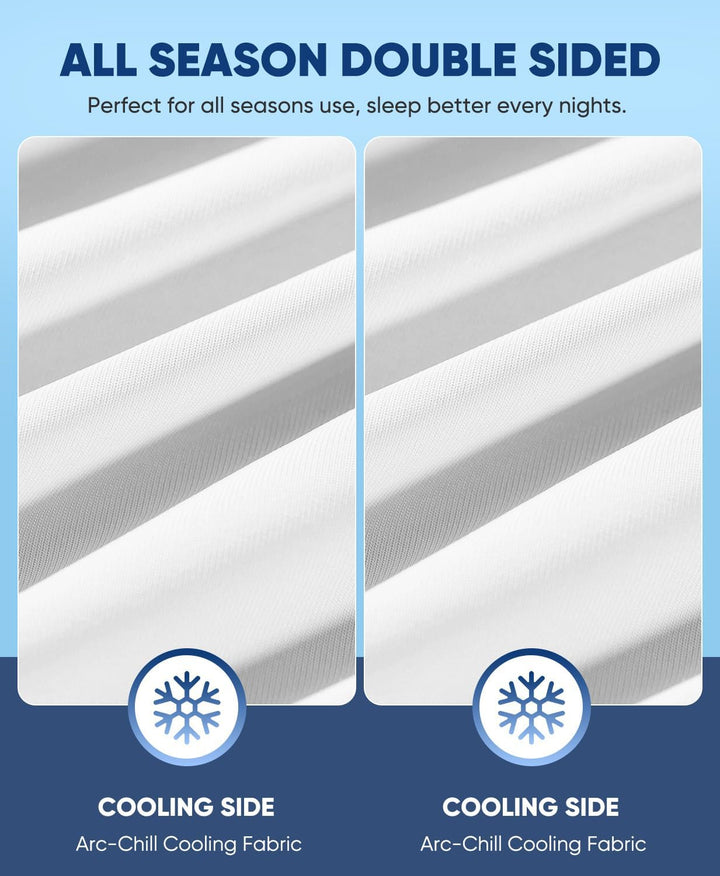 2-Pack Premium Silky Super Cooling White Pillowcases –  Extreme Q-Max 0.5 | Stornfield