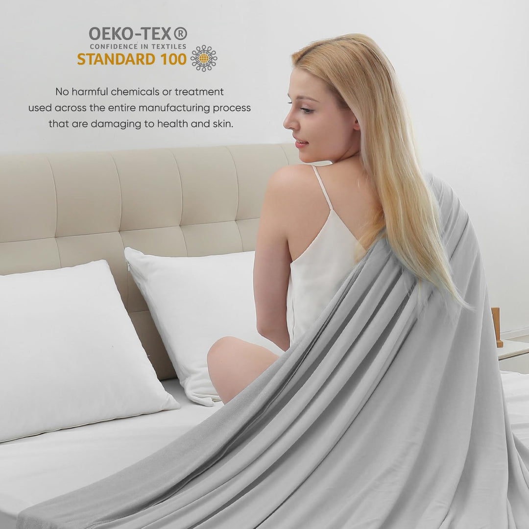 Cooling Blanket –   Q-Max>0.5, Lightweight Bamboo Fiber, Breathable & Soft, All-Season Cool Comfort | Stornfield