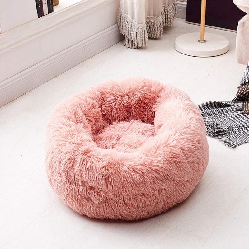 Stornfield | PawNest Soothing Donut Cat Bed | Round Plush Kennel | Stress-Reducing and Comfortable | Perfect for Cats and Small Dogs