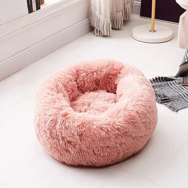 Stornfield | PawNest Soothing Donut Cat Bed | Round Plush Kennel | Stress-Reducing and Comfortable | Perfect for Cats and Small Dogs