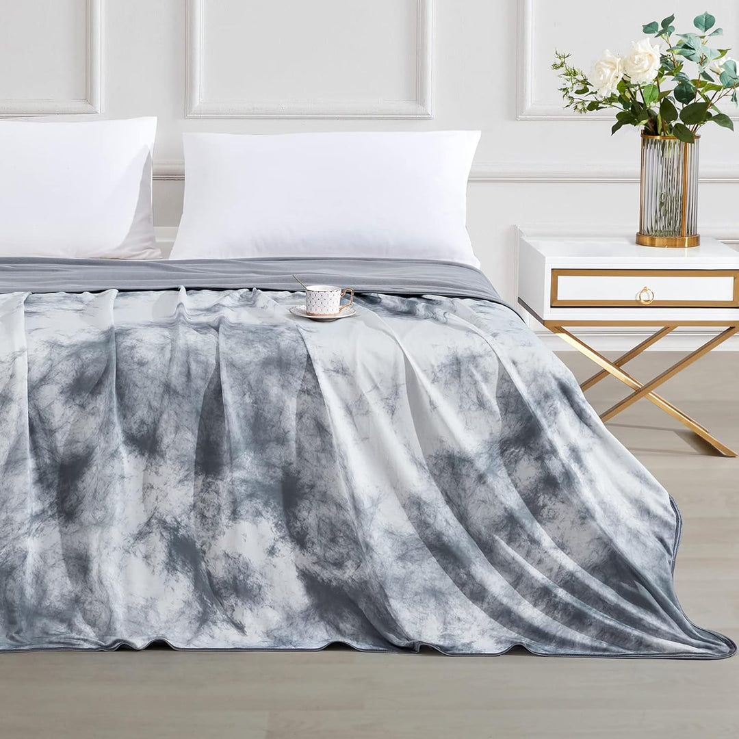 Tie-Dye Cooling Blanket – Q-Max > 0.5, Double-Sided & Stylish Color Gray | Stornfield
