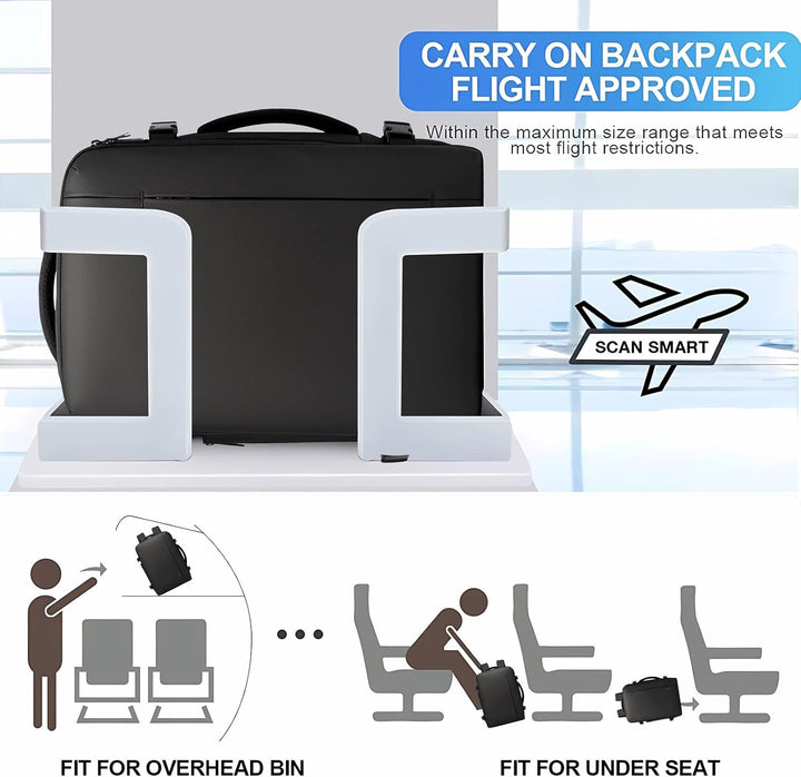 Expandable 26–45L Waterproof Travel Backpack with Laptop Sleeve & Duffle Carry | Stornfield