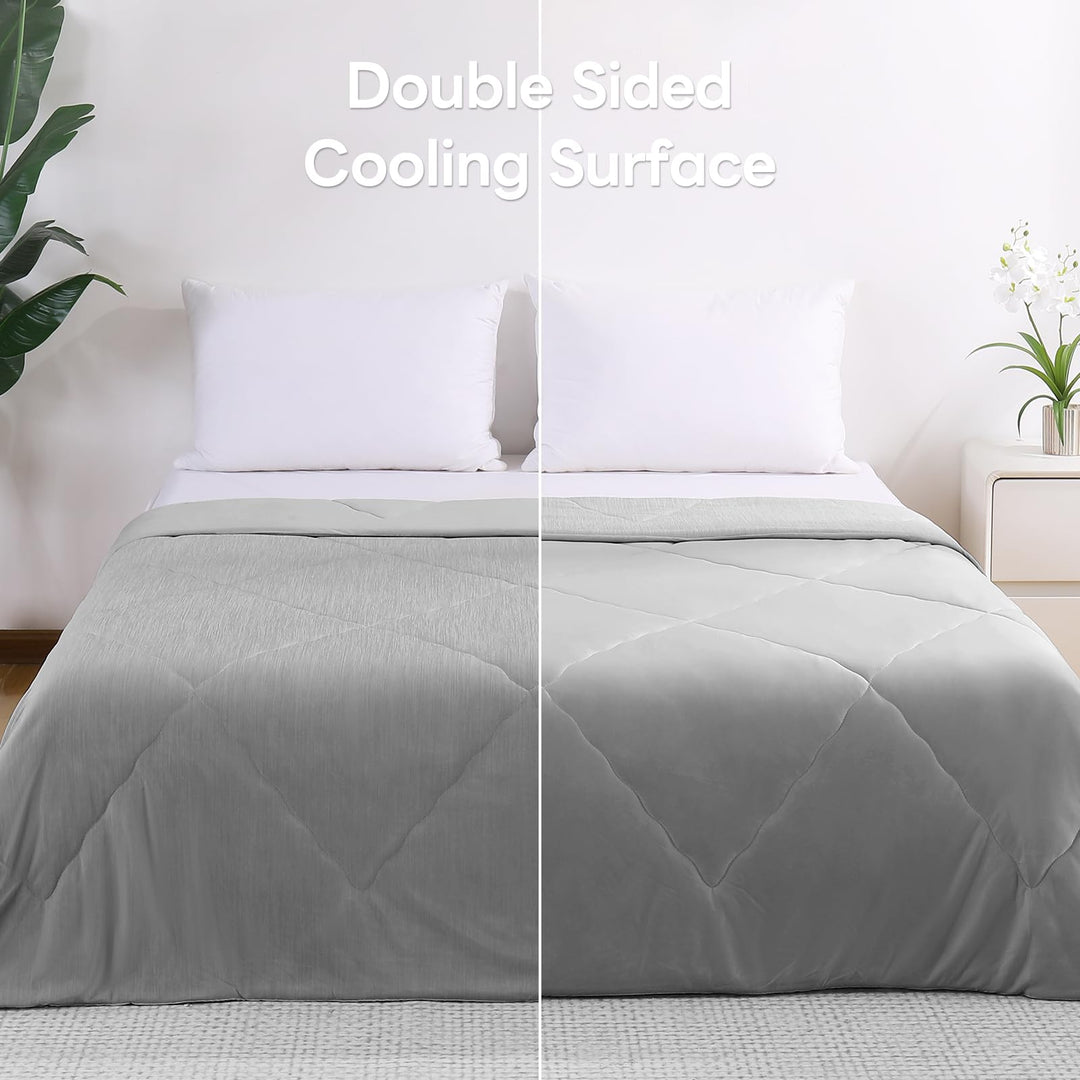 Cooling Duvet for Night Sweats –  Q-Max 0.5, Soft Double-Layer Summer Blanket | Stornfield