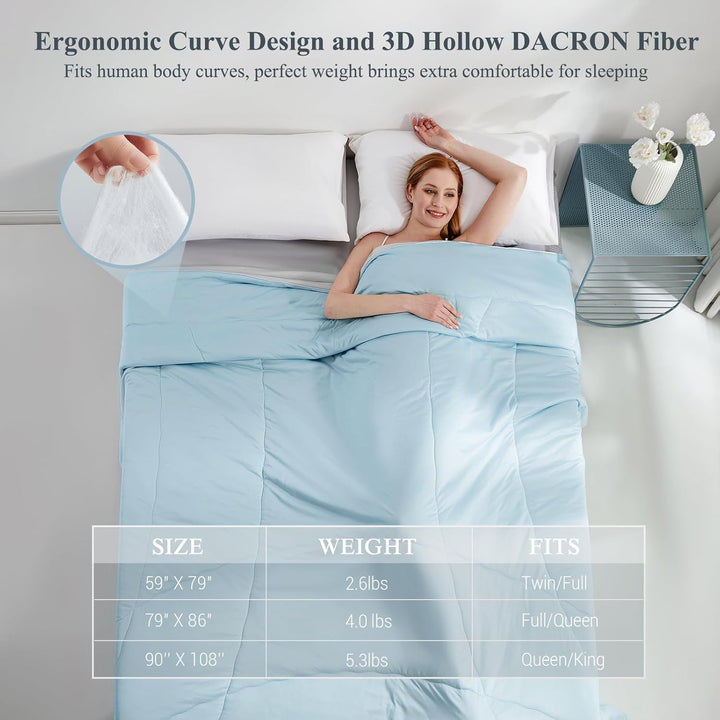 Ultra Soft Cloudy 3D Cooling Comforter  Extreme Q Max 0.5-Blue & Gray | Stornfield